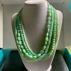 4 Strand Gorgeous Handmade Green gemstone Necklace
